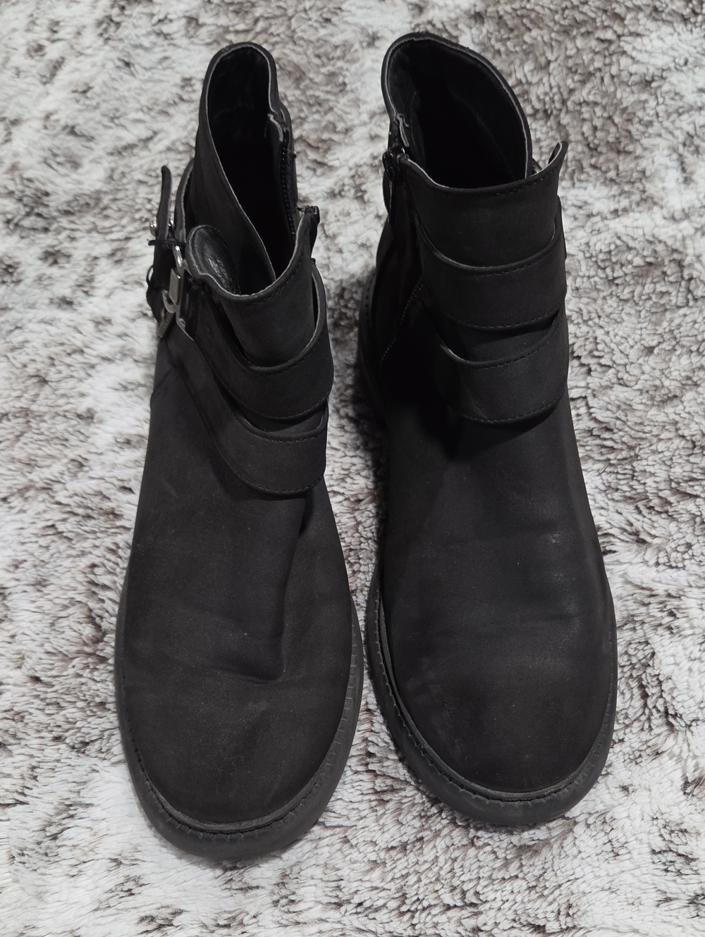 Sonoma Black Buckle Strap Ankle Booties